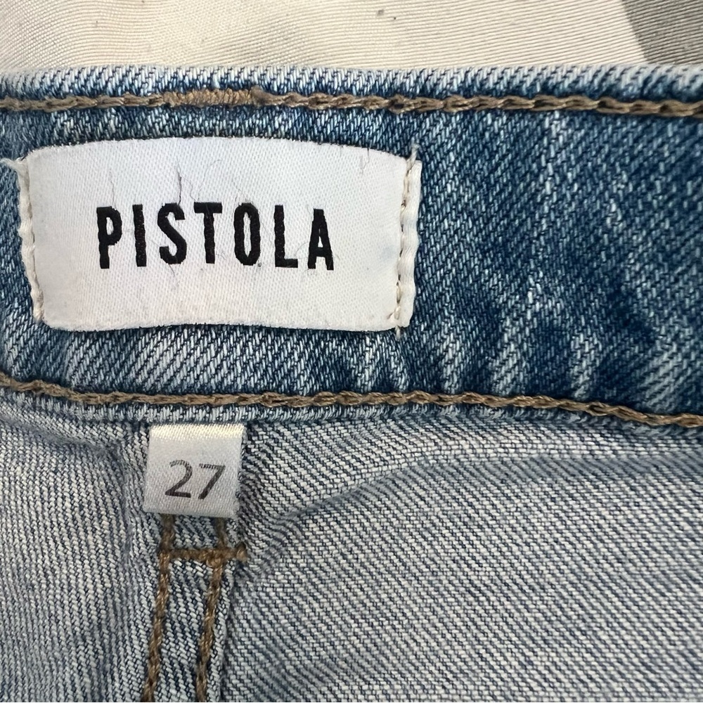 Pistola Felix High Rise Double Yoke Mom Jeans Light Exposed Button Fly Sz 27 - Picture 8 of 14